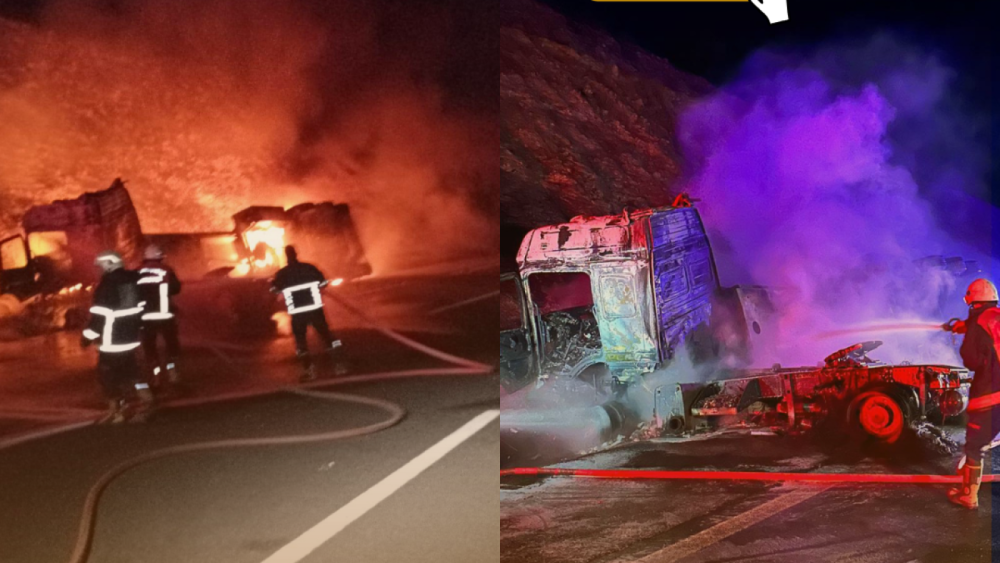 Şanlıurfa'da Akaryakıt Tankeri Alev Aldı